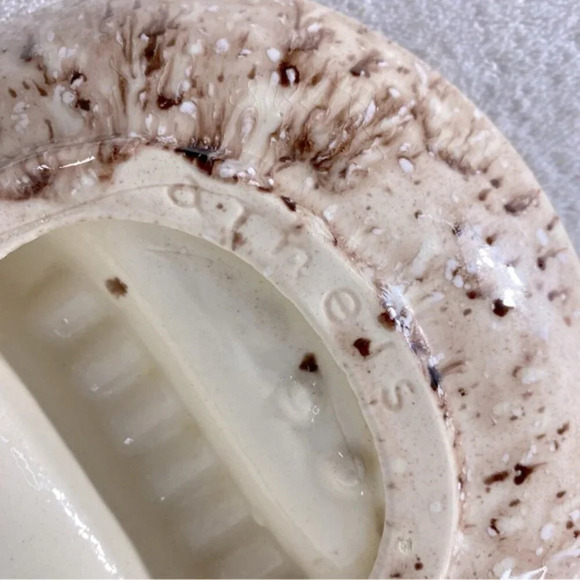 Vintage Arnels Ceramic Pottery Art Brown  Spotted Ashtray Trinket Dish - Picture 8 of 10